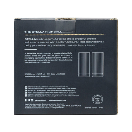 Here's How Bicchiere Highball Stella - Set da 2 Blu
