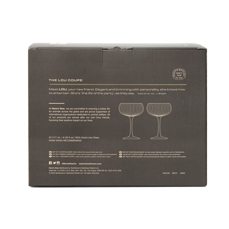 The Lou Bicchiere Coupe - Set da 2 Colore Fumo