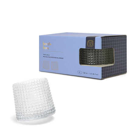 The Lola Revolving Rocks Glass - set da 2 bicchieri da whisky girevoli