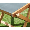 Set di 4 sedie da giardino in legno di acacia FSC e seduta in textilene - 50 x 57 x 90 cm - Grigio