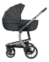 KIKKABOO Trio Completo IRENE, colore DARK GREY composto da Culla Navicella + Seggiolino Auto i-Size (40-87 cm) + Passeggino