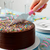 FISURA Coltello musicale per torta con scritta Let's celebrate