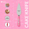 FISURA Coltello musicale per torta con scritta Let's celebrate