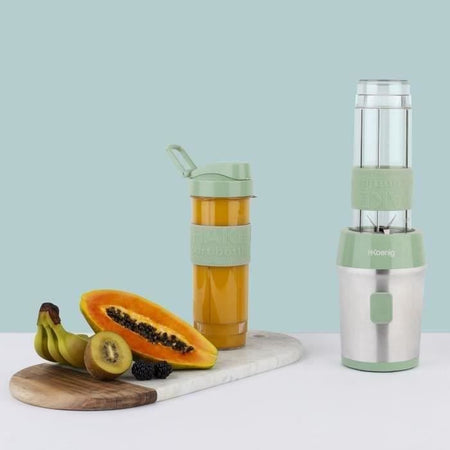 Mini frullatore - SMOO18 - 300 W - 570 mL - Verde pastello - 2 bottiglie incluse