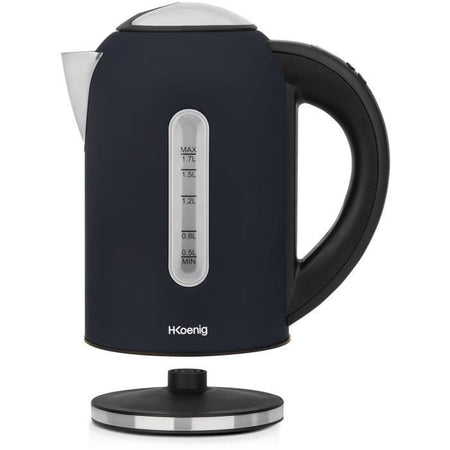 Bollitore programmabile - HKoeNIG - Boe56 - 1,7 L - 2200 W - Temperatura regolabile - Schermo LCD - Blu notte opaco e acciaio inossidabile