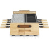Macchina per raclette 3 in 1 WOD360 HKoeNIG: raclette + pietra refrattaria + griglia - 8 persone - Superficie di cottura 41,5 x 21,2 cm - 1400 W