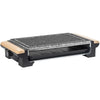 H.KoeNIG - RP320 - Griglia 2 in 1 - Funzione cottura pietra e funzione griglia - 37 x 23 cm - Manici in legno - 1300 W