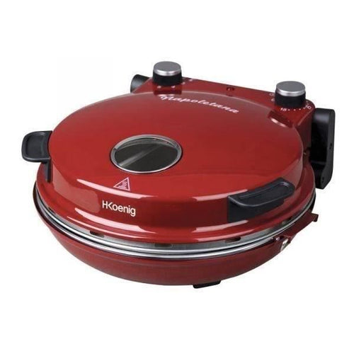HKoeNIG NAPL350 - Forno per Pizza Napoletana - Fino a 350C - 32cm - 1200W - Timer - Piano cottura in pietra ceramica