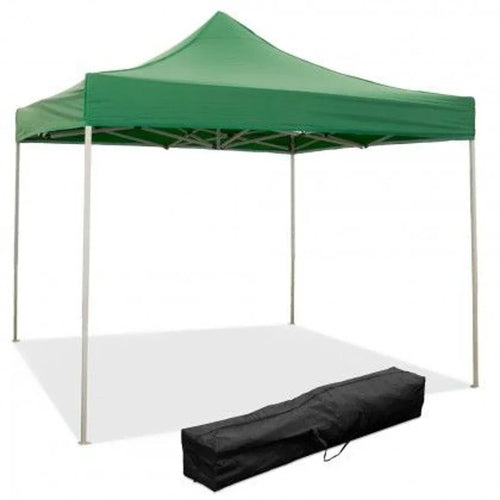 Gazebo pieghevole apertura a fisarmonica per campeggio, sagre ed eventi professionale 3 x 3 mt Verde