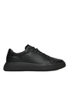 KALVIN KLEIN JEANS sneakers uomo total black logata