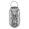 GENEVIEVE - lanterna in vimini tondo 34x76 Grigio