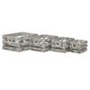 JOSE - set di 4 cassette in legno Grigio