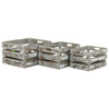 JACE - set di 3 cassette in legno Grigio