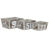 MAVERICK - set di 3 cassette in legno Grigio