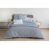 HOME LINGE PASSION Luxor set piumone - 1 copripiumino 220 x 240 cm + 2 federe 65 x 65 cm - Blu e bianco