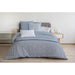 HOME LINGE PASSION Luxor set piumone - 1 copripiumino 220 x 240 cm + 2 federe 65 x 65 cm - Blu e bianco
