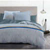 HOME LINGE PASSION Luxor set piumone - 1 copripiumino 220 x 240 cm + 2 federe 65 x 65 cm - Blu e bianco