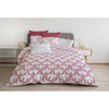 Parure copripiumino 220x240 cm HOME LINGE PASSION FRISE: Copripiumino + 2 federe - 100% Cotone 57 fili - Bordeaux