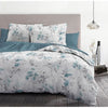 Completo copripiumino 240x260 cm HOME LINGE PASSION POMPADOUR: Copripiumino + 2 federe - 100% Cotone 57 Fili - Bianco/blu