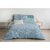 HOME LINGE PASSION Set copripiumino Floral Storm - 3 pezzi - 240 x 260 cm - 100% cotone 57 fili - Blu
