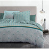 Set copripiumino 140x200 cm HOME LINGE PASSION LOUXOR: Copripiumino + 1 federa - 100% Cotone 57 fili - Verde smeraldo