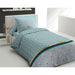 Set copripiumino 140x200 cm HOME LINGE PASSION LOUXOR: Copripiumino + 1 federa - 100% Cotone 57 fili - Verde smeraldo