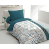 Set di piumini in microfibra etno - 1 copripiumino 140x200 cm + 1 federa 63x63 cm - anatra blu - passione di lino domestica