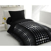Set di piumini a microfibra Steevy - 1 copertura piumone 140x200 cm + 1 federa 63x63 cm - nero - passione di lino domestica