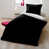 Completo Copripiumino per 1 persona - 140x200 cm - 100% Cotone - Bicolore Bianco e Nero