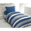 Set copripiumino in microfibra HOME PASSION STANIS - 1 copripiumino 140 x 200 cm + 1 federa 63 x 63 cm - Blu