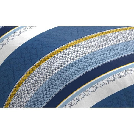 Set copripiumino in microfibra HOME PASSION STANIS - 1 copripiumino 140 x 200 cm + 1 federa 63 x 63 cm - Blu