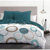 HOME LINGE PASSION Parure copripiumino Audace - piumino 220 x 240 cm + 2 federe 63x63 cm - Blu anatra