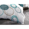 HOME LINGE PASSION Parure copripiumino Audace - piumino 240 x 260 cm + 2 federe 63x63 cm - Blu anatra