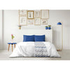 Parure copripiumino in microfibra AMBROISIE - 1 copripiumino 220 x 240 cm + 2 federe 63 x 63 cm - Blu
