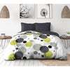 Completo letto in microfibra - HOME LINGE PASSION - BULLES DE REVE - Copripiumino 220 x 240 cm + 2 federe 63 x 63 cm - Grigio