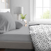 Lenzuolo con angoli - HOME LINGE PASSION - HP71765 - 140 x 190 cm + cuffia 30 cm - Microfibra - 82 g - Grigio chiaro