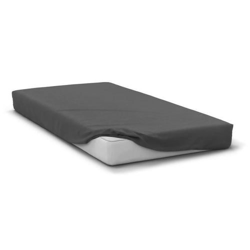 Lenzuolo con angoli - HOME LINGE PASSION - HP71766 - 140 x 190 cm + cuffia 30 cm - Microfibra - 82 g - Grigio antracite