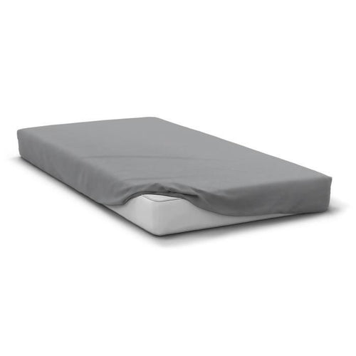 Lenzuolo con angoli - HOME LINGE PASSION - HP71769 - 160 x 200 cm + cuffia 30 cm - Microfibra - 82 g - Grigio chiaro