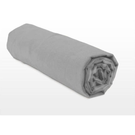 Lenzuolo con angoli - HOME LINGE PASSION - HP71773 - 180 x 200 cm + cuffia 30 cm - Microfibra - 82 g - Grigio chiaro