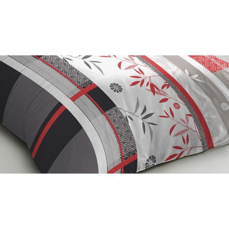 Completo letto in microfibra - HOME LINGE PASSION - SHIZUOKA - Copripiumino 140 x 200 cm + 1 federa 63 x 63 cm - Blu