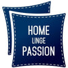 Completo letto in microfibra - HOME LINGE PASSION - SHIZUOKA - Copripiumino 140 x 200 cm + 1 federa 63 x 63 cm - Blu