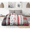 Completo letto in microfibra - HOME LINGE PASSION - SHIZUOKA - Copripiumino 240 x 260 cm + 2 federe 63 x 63 cm - Blu