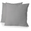 Set di 2 federe - HOME LINGE PASSION - 63 x 63 cm - Grigio chiaro