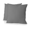 Set di 2 federe - HOME LINGE PASSION - 63 x 63 cm - Grigio antracite
