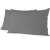 Set di 2 federe - HOME LINGE PASSION - 50 x 70 cm - Grigio antracite
