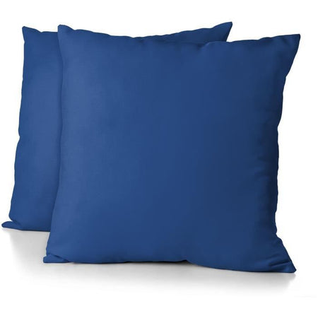 Set di 2 federe - HOME LINGE PASSION - 63 x 63 cm - Blu