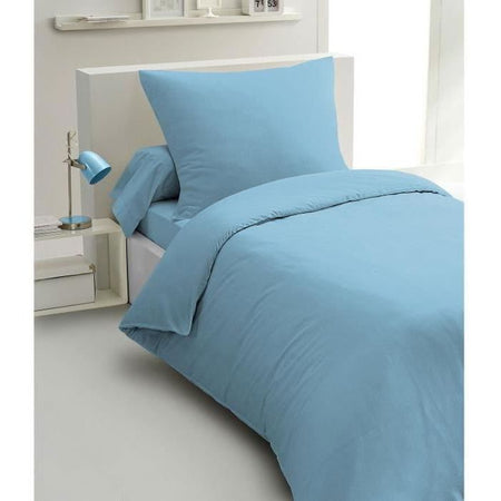 Set copripiumino 2 pezzi - HOME LINGE PASSION - HP72068 - Microfibra 82 g - 140 x 200 cm - Azzurro cielo