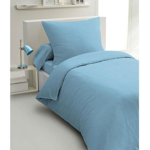 Set copripiumino 2 pezzi - HOME LINGE PASSION - HP72068 - Microfibra 82 g - 140 x 200 cm - Azzurro cielo