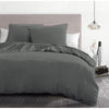 Set copripiumino 3 pezzi - HOME LINGE PASSION - HP72076 - Microfibra 82 g - 220 x 240 cm - Grigio antracite