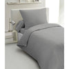 Set copripiumino 2 pezzi - HOME LINGE PASSION - HP72080 - Microfibra 82 g - 140 x 200 cm - Grigio chiaro